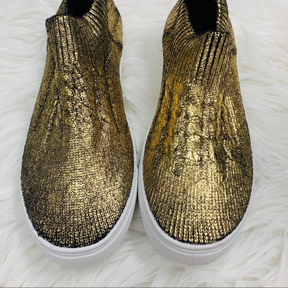 Gold glitter sock sneaker - Picture 5 of 6